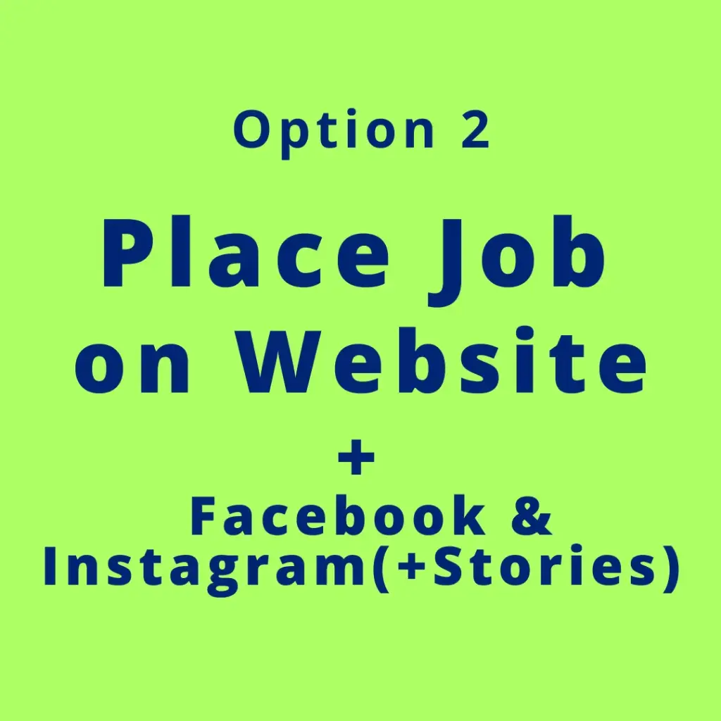 Website Job post + Socials (Option 2)