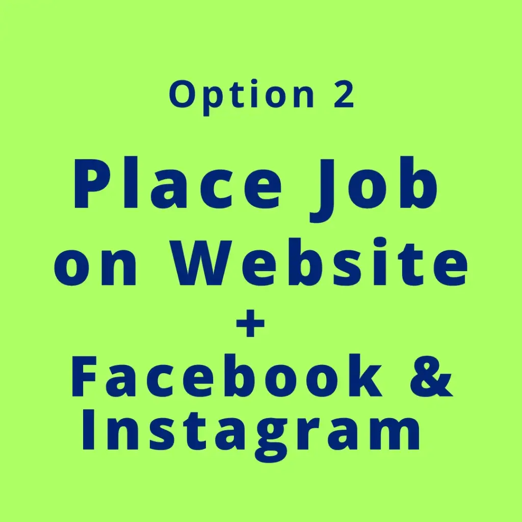 Website Job post + Socials (Option 2)