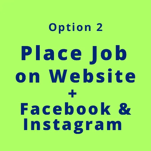 Website Job post + Socials (Option 2)